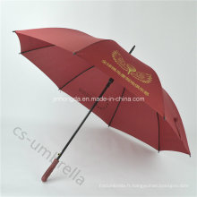 Parapluie droit de publicité de golf rouge fait sur commande de 27 &quot;avec le logo (YSS0112)